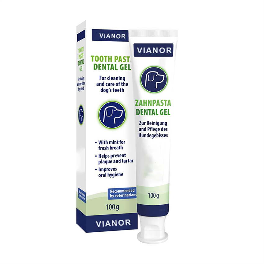 Factory Wholesale 75g Vanilla Flavour Dog Dental Care Pet Cat Dog Toothpaste