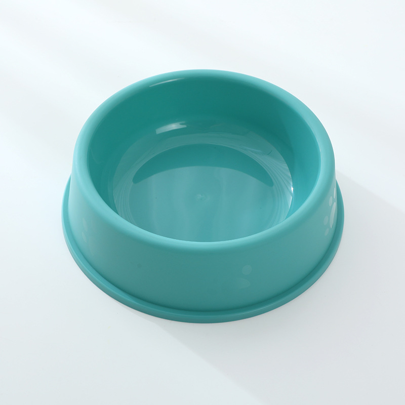 Dog Footprint Non-Slip Plastic Single Bowl Pet Dog Food Bowl Wholesale Pet Supplies
