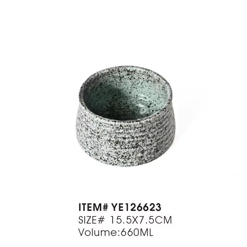 Stoneware Ceramic Pet Food Bowls High Capacity Funny Dog Feeding Cat Plates Bowls