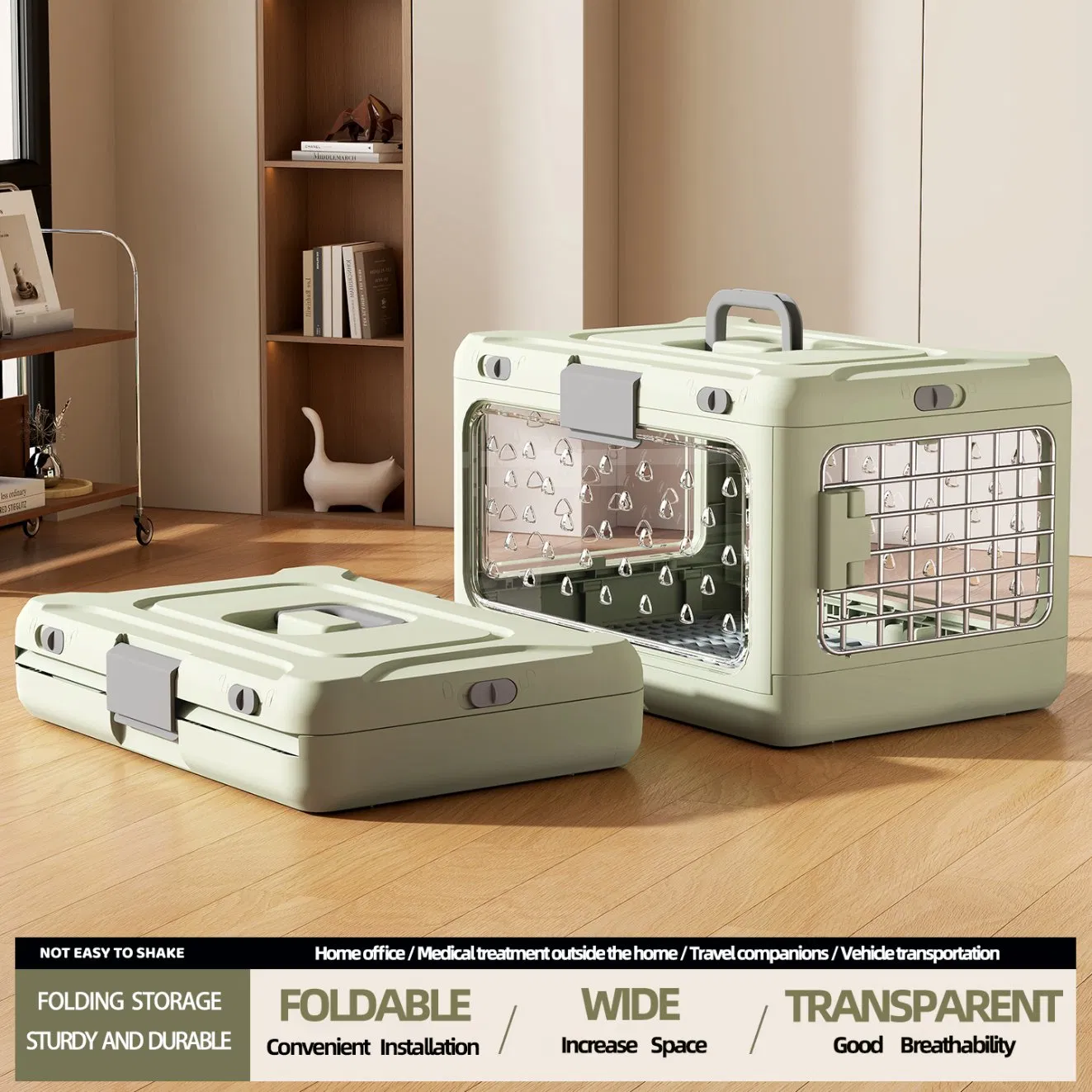 Hard Sided Travel Carrier for Cats and Small Pets Portable Pet Bag