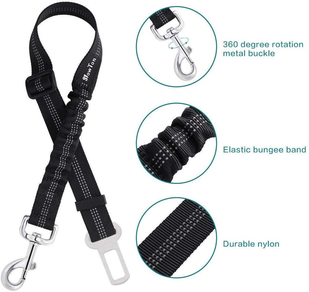 Pet Dog Adjustable Safety Dog Car Seat Belt with Mesh Vest