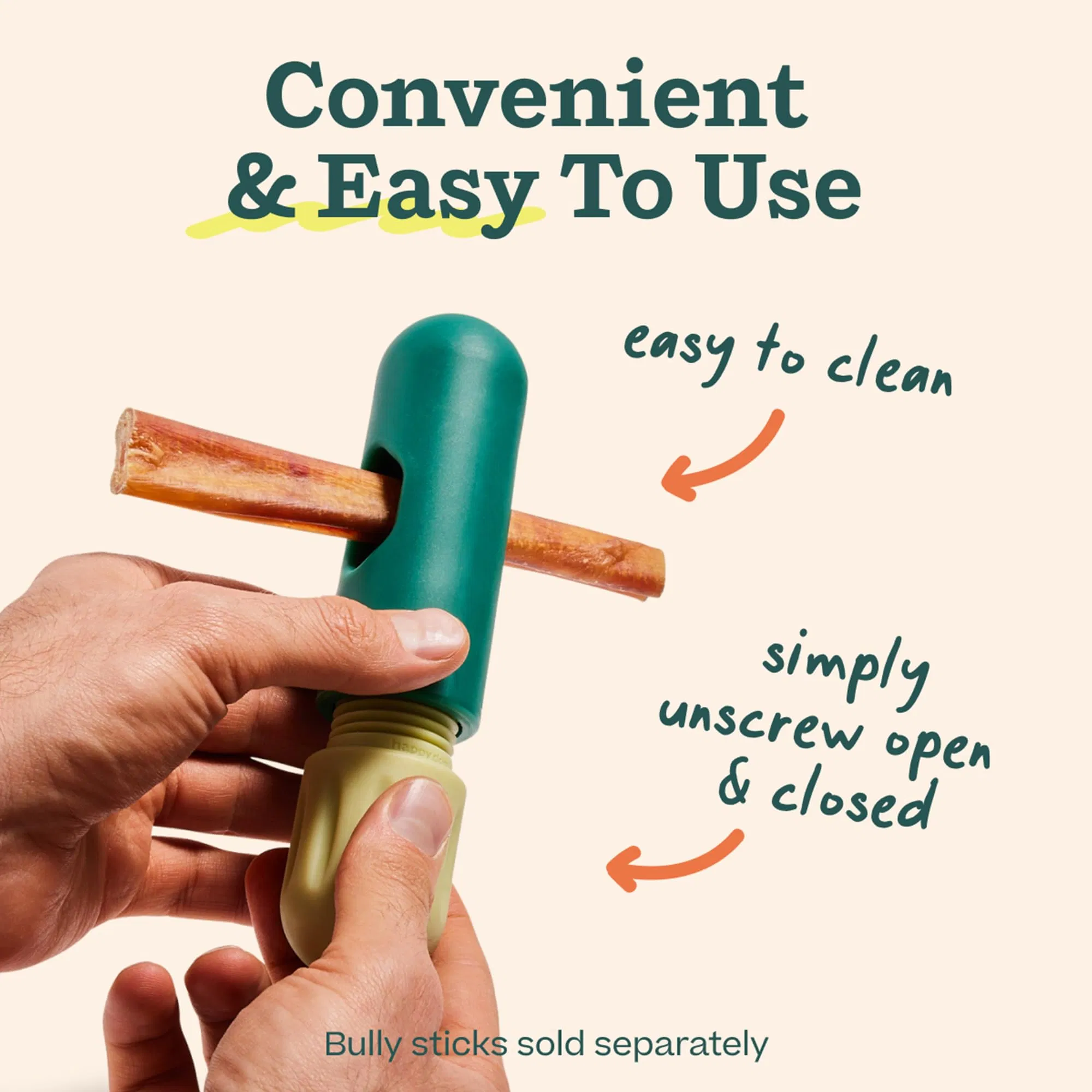 Long-Lasting Bully Safe Stick Holder Durable Dog Chew Holder Calming Pet Products