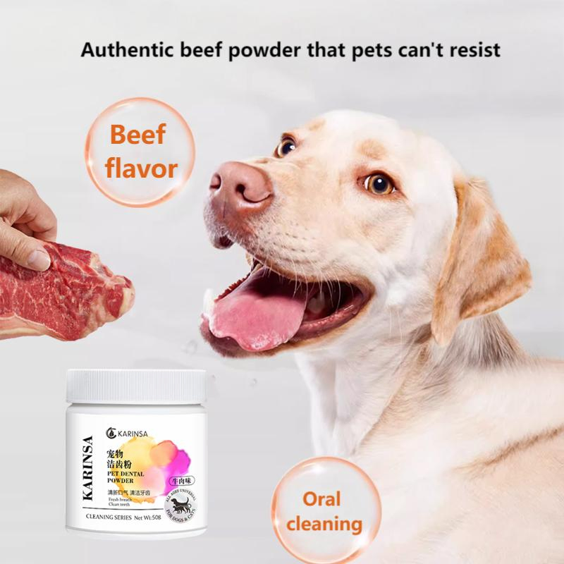 Cat Dental Care Pet Breath Freshening Powder Dental Care for Dogs Tartar Remover
