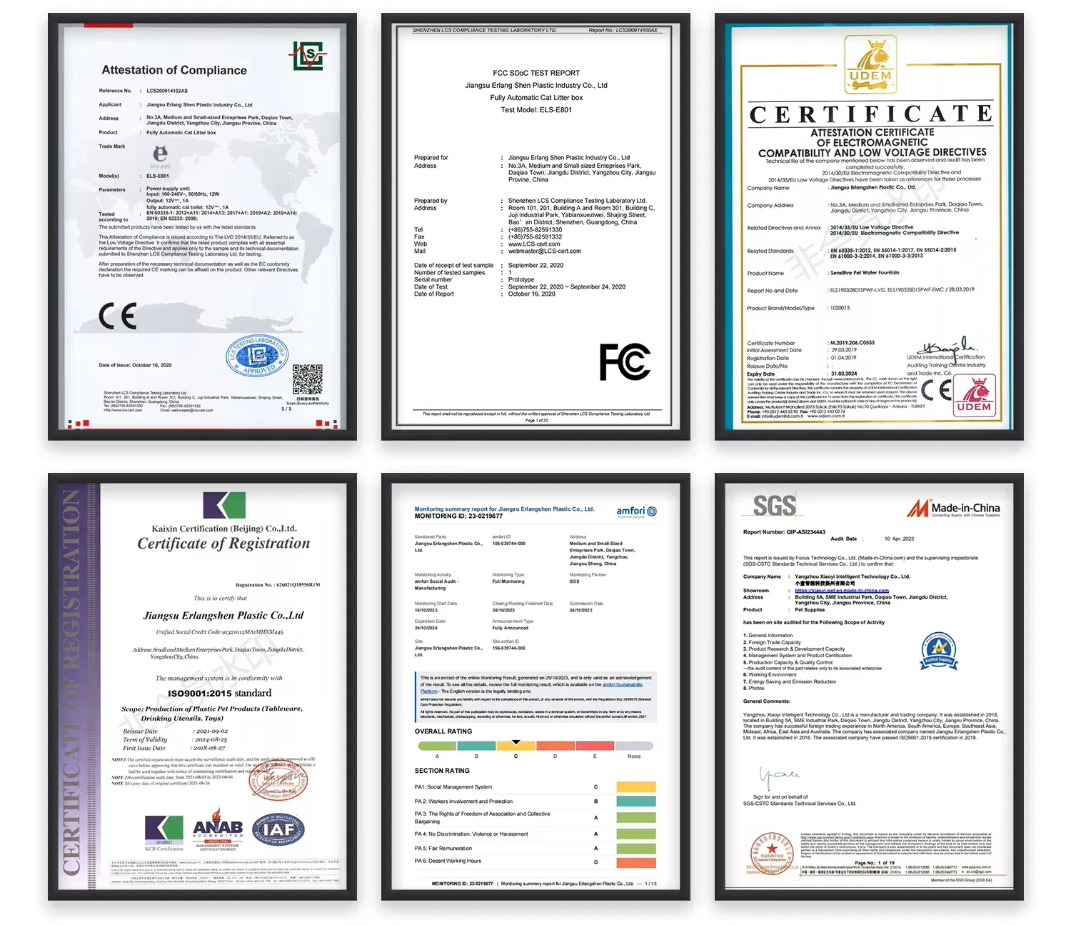 Certificates