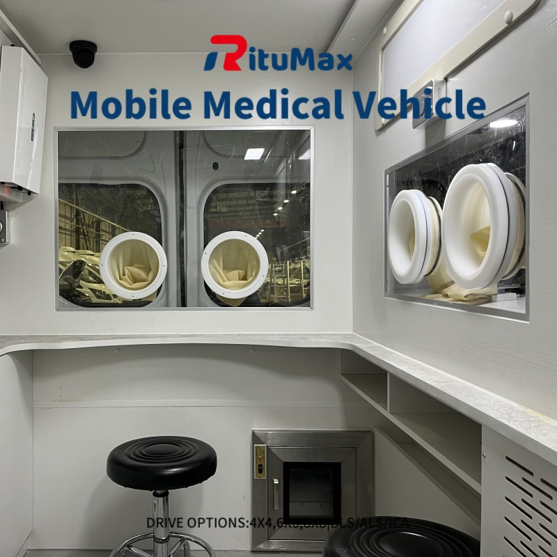 Ford 4WD Veterinary Medical Ambulance Vehicle for Pet Health Check and Sample Collection with Diagnostic Bed Mobile Veterinary Clinic Vehicle