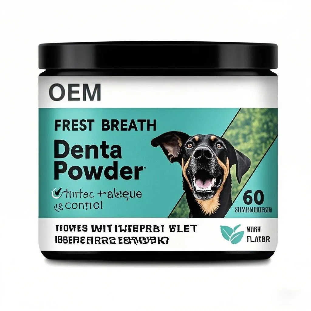 Pet Dental Powder Plaque Oral Care Supplement Support Fresh Breath Cleaning