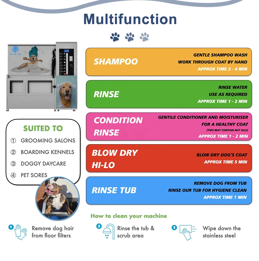 Pat Pet Outdoor Dog Wash Kiosk Coin Operated Pet Canine Cleaning Station Dog Washing Machine on Sale