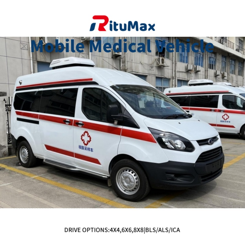 Ford 4WD Veterinary Medical Ambulance Vehicle for Pet Health Check and Sample Collection with Diagnostic Bed Mobile Veterinary Clinic Vehicle