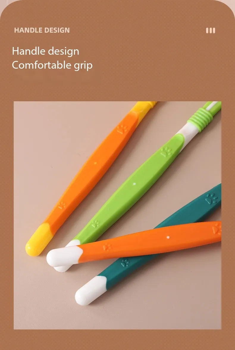 3-Sided Pet Toothbrush Detail 9