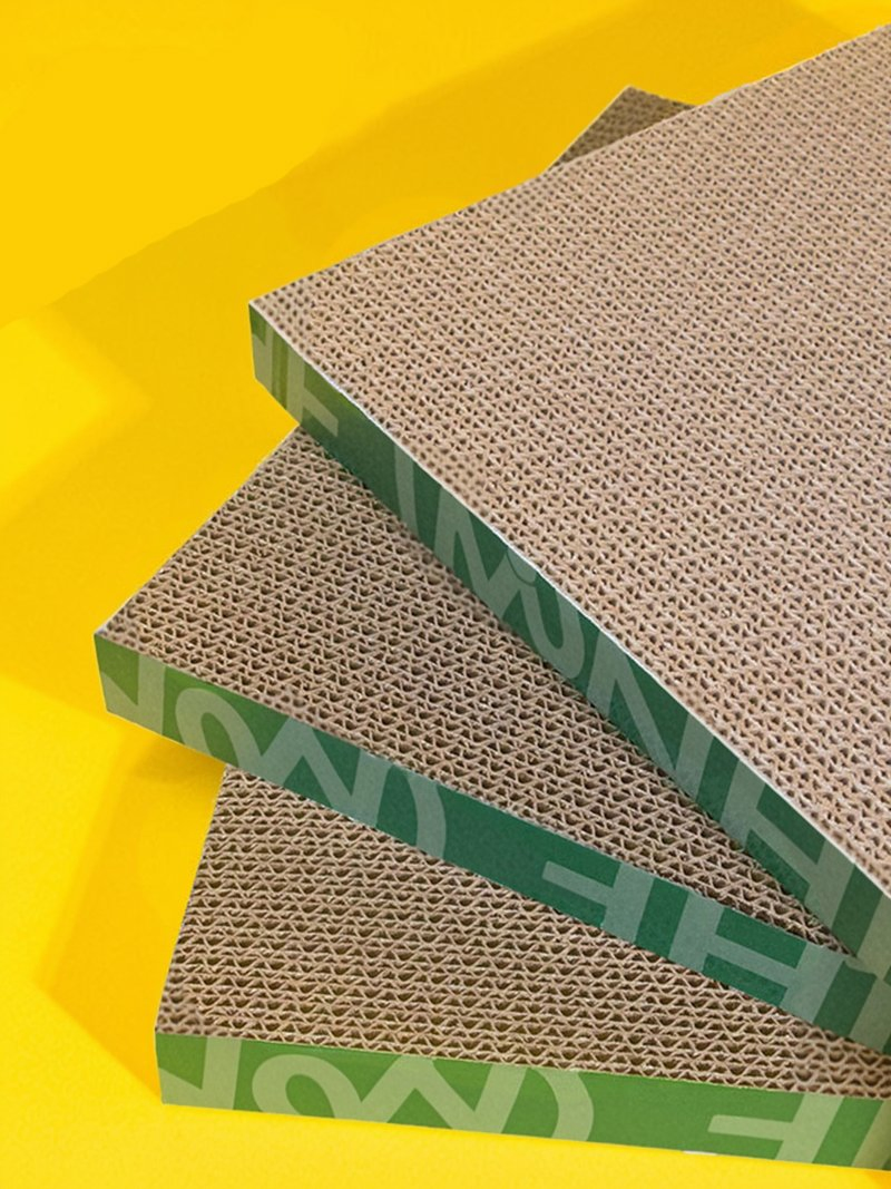 50PCS Customized Hf-Pet 55X35X8 Wholesale Pet Accessories Renewable Corrugated Paper