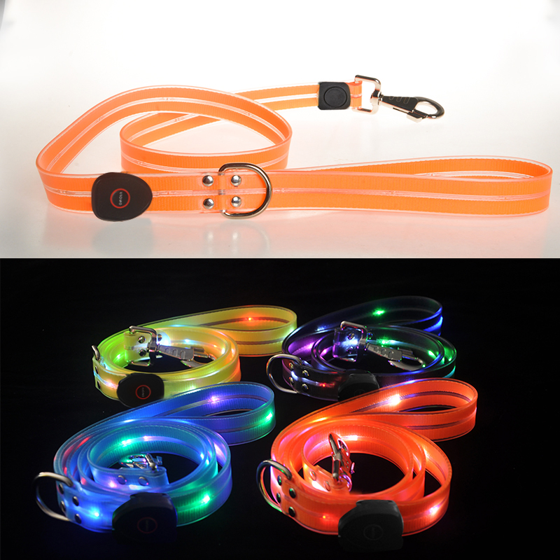 Pet Supplies - Luminous Leash with LED Flashing Collar, USB Rechargeable, Adjustable Dog Leash for Walking, Wholesale Dog Neck Collar
