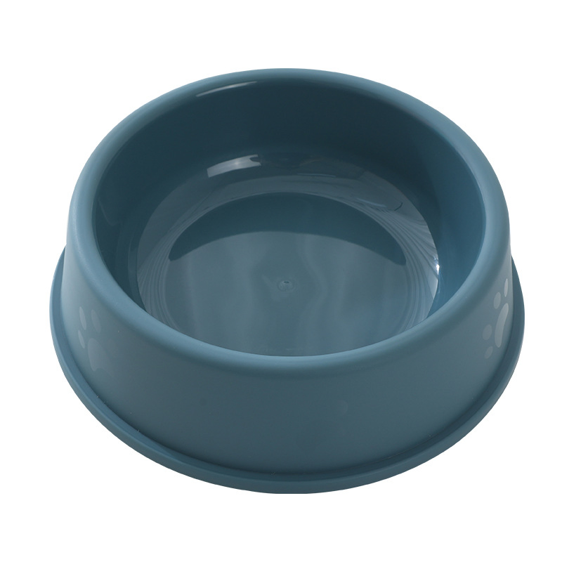 Dog Footprint Non-Slip Plastic Single Bowl Pet Dog Food Bowl Wholesale Pet Supplies