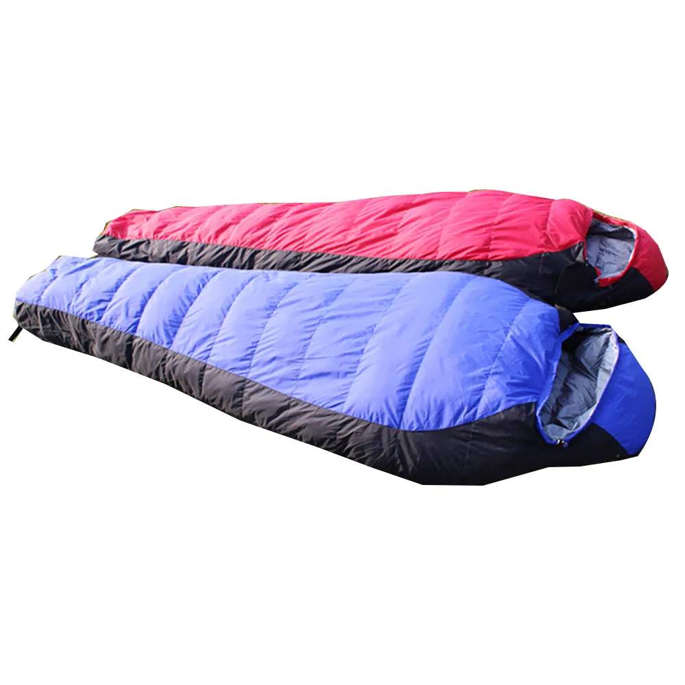 Versatile Blue and Rose Mummy Sleeping Bag for Adventures