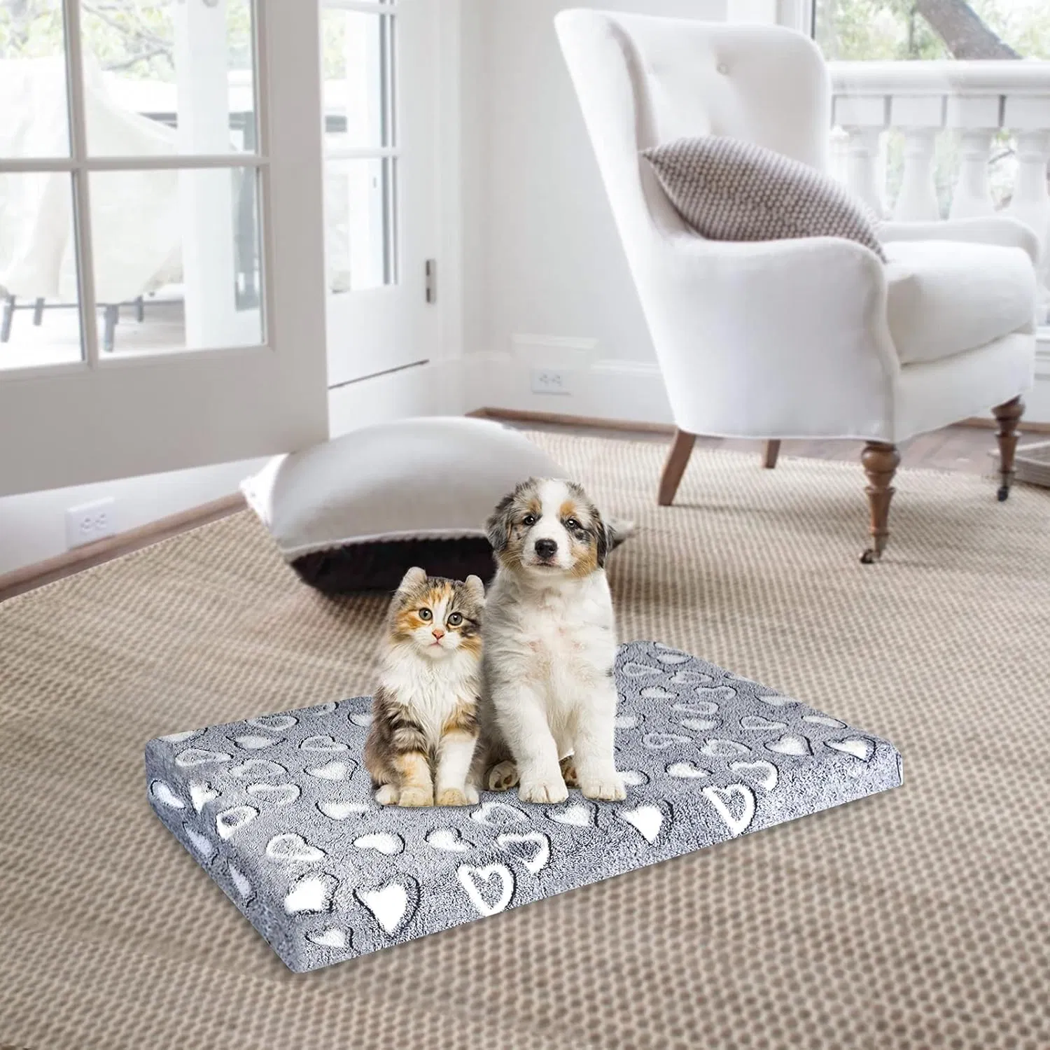 Pet Bed Mattress for Dogs with Waterproof Linings&Removable Machine Washable Cover