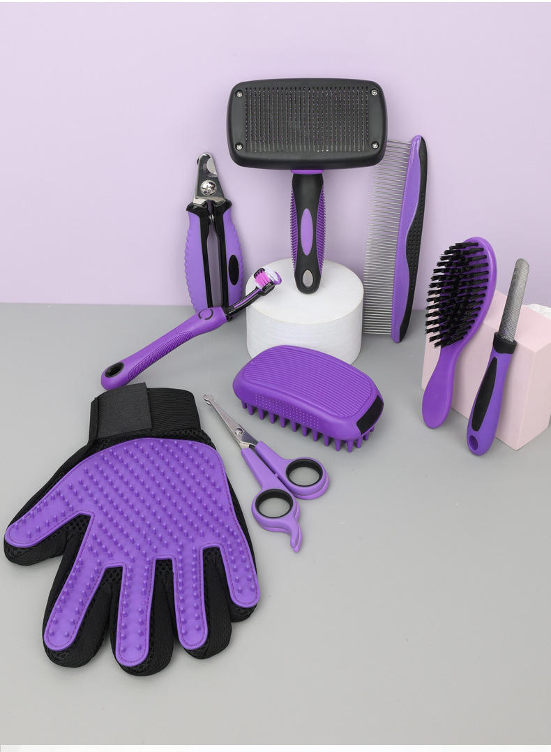 9-Piece Set of Pet Grooming Tools