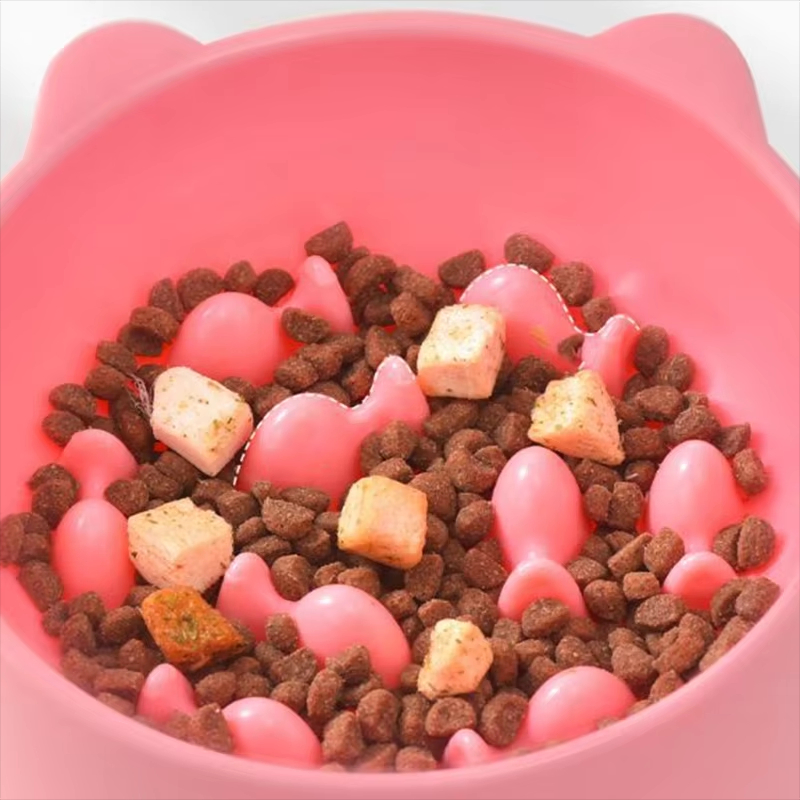 Cat Slow Food Bowl Small Cat and Dog Anti Choking Bowl Neck Protection Design Cat and Dog Feeding Device Pet Supplies