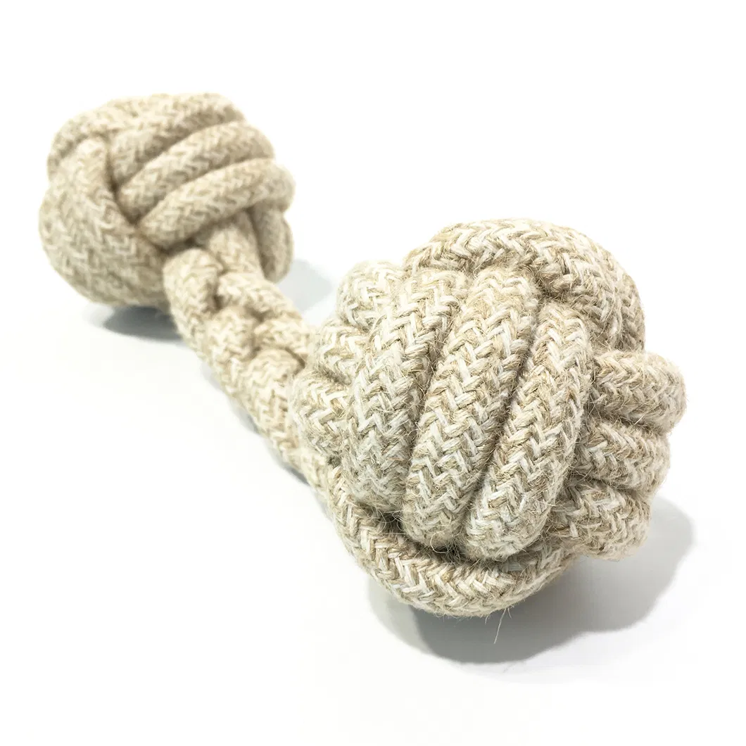 Interactive Training Chewing Hemp Cotton Rope Ball Dog Toy Pet Accessories