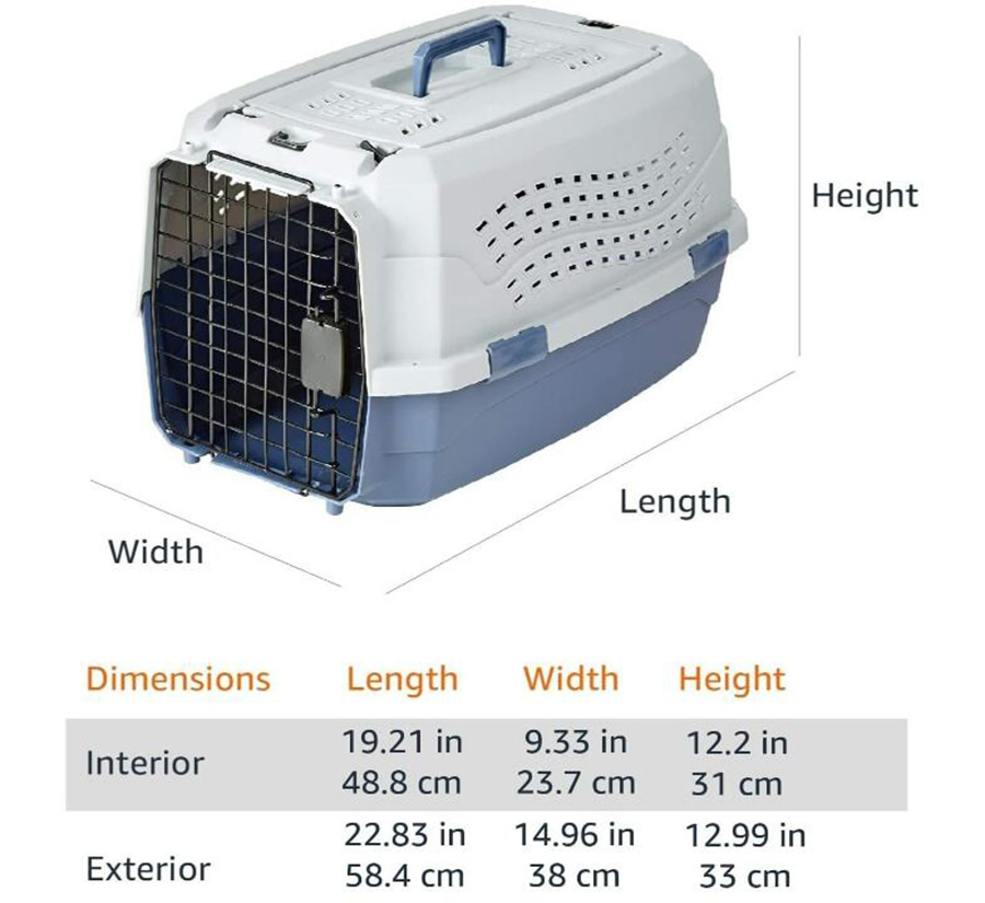 2-Door Top-Load Hard-Sided Pet Travel Carrier