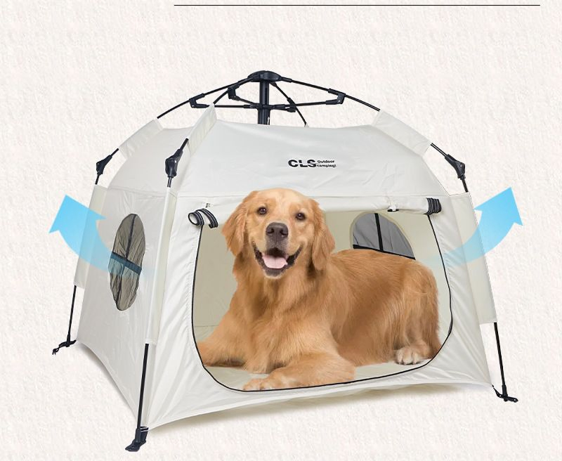 Pet Tent Outdoor Home Fully Automatic Folding Cat and Dog Nest Rain Proof and Sunscreen Portable Car Camping Tent