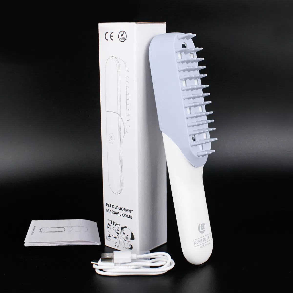 Pet Deodorization Comb Dog Hair Remover Pet Sterilization Massage Brush Grooming Tool Esg12758