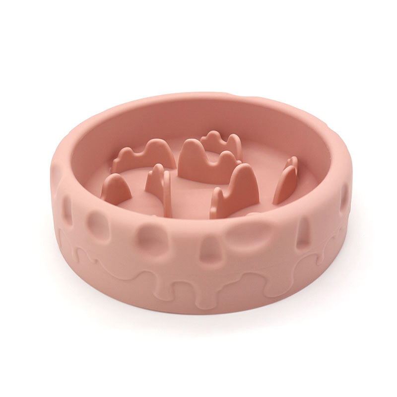 Silicone Slow Feeder Bowl Pet Anti Gulp Dog Feeding Bowl