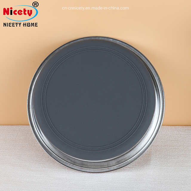 Stainless Steel with Silicone Bottom Non-Slid Reusable Pet Plate Pet Feeding Bowl