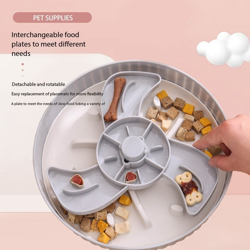 Pet Supplies New Pet Plastic Feeder Licking Mat Slow Feeding Dog Bowl