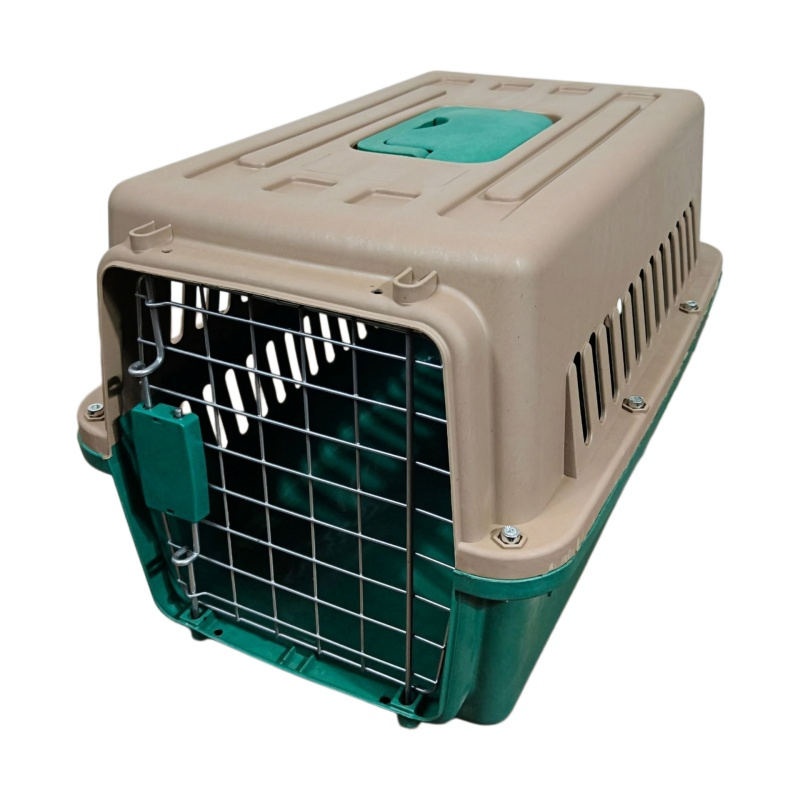 Pet Airline Carrier Bag for Dogs Cats-Portable Adjustable Plastic Cage Button Closure Solid Large Capacity Outdoor Travel