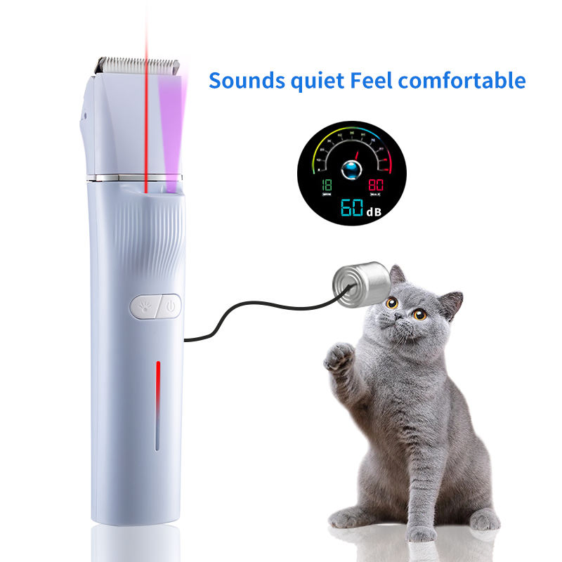 4-in-1 Pet Grooming Tool for Trimming Shaving Grinding with Ringworm Light