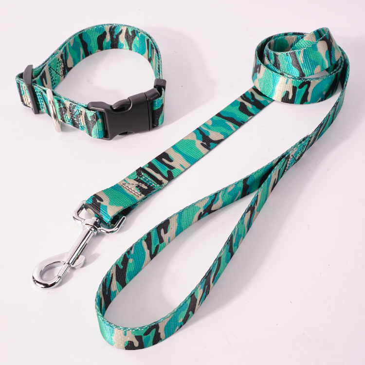 Adjustable Pet Collar Leash, Dog Leash, Dog Collar, Dog Rope, Heat Transfer Dog Rope, Dog Training Collar Leash, Promotional Dog Leash