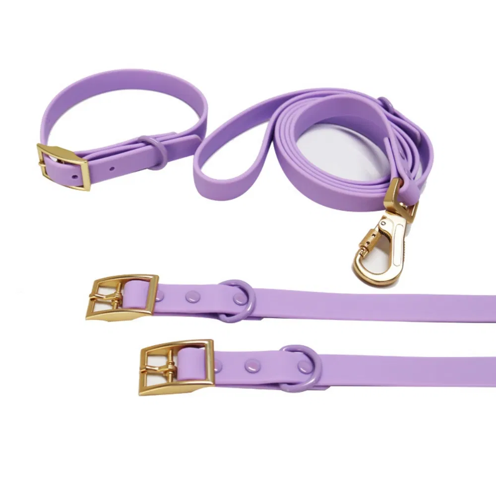 Customization Pet Supply Wholesale Water Proof PVC Dog Collar and Leash