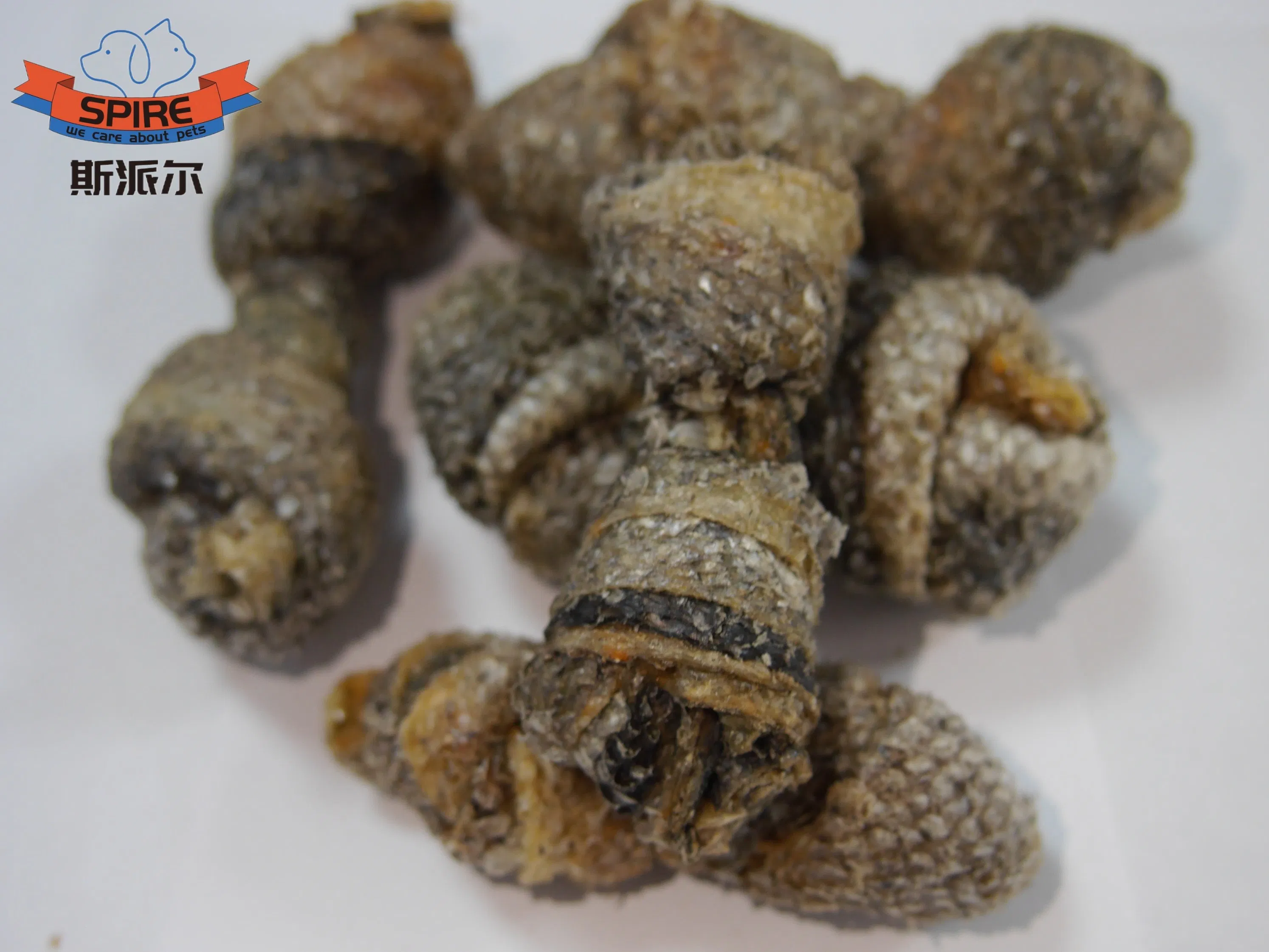China OEM Factory Custom Label Deep Sea Salmon Skin Knotted Bone Pet Product