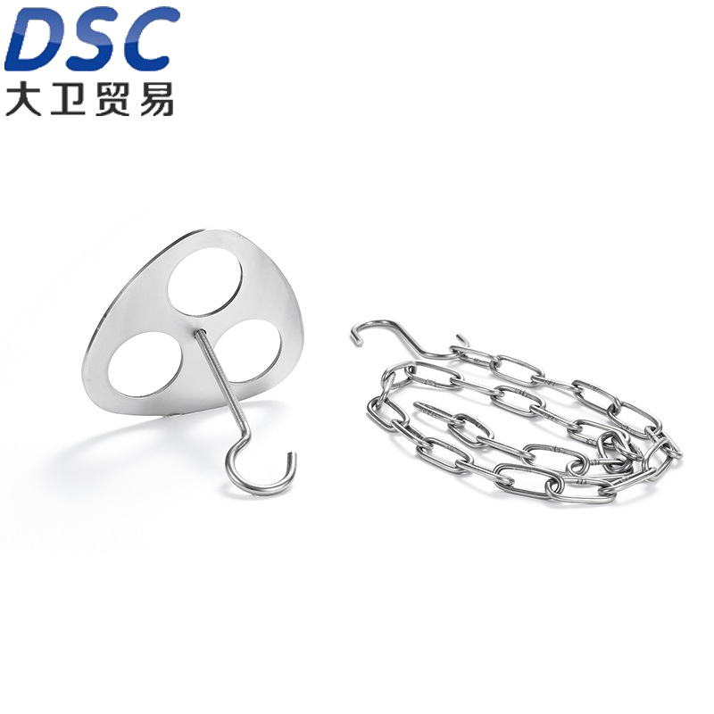 Hanging Planters Stainless Steel Portable Camping Gear Camping Tripod Grill Board Pot Chain Hanger