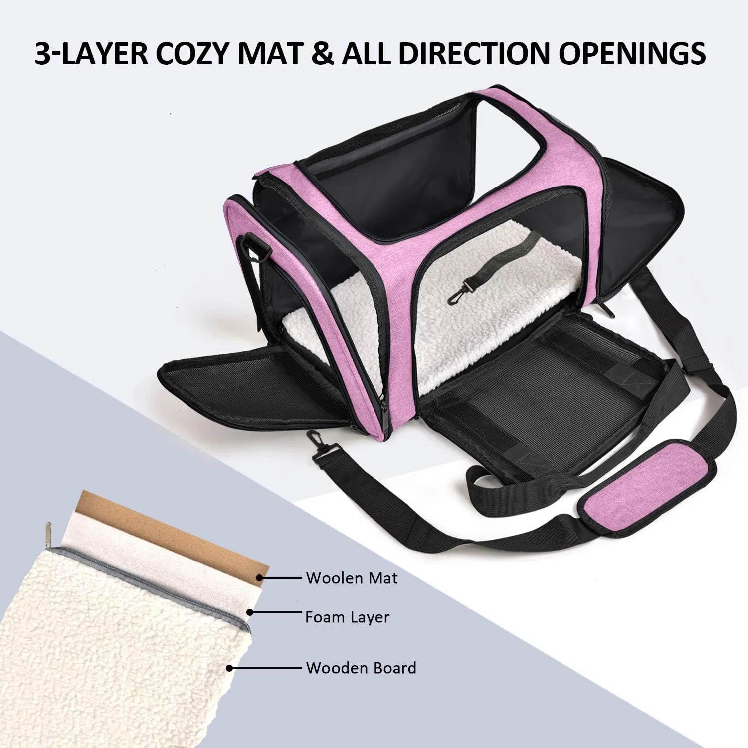 Outdoor Breathable Outdoor Best Selling Basics Soft Sided Classic Carrier Pet Cat Travel Bag