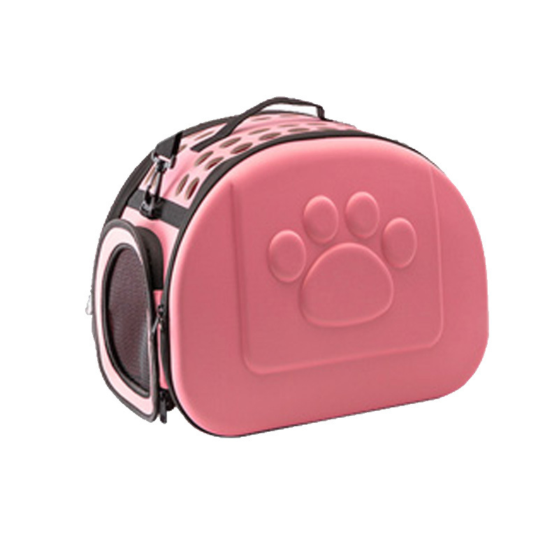 Customized Logo Printed Breathable Portable Waterproof EVA Pet Carrier Travel Bag