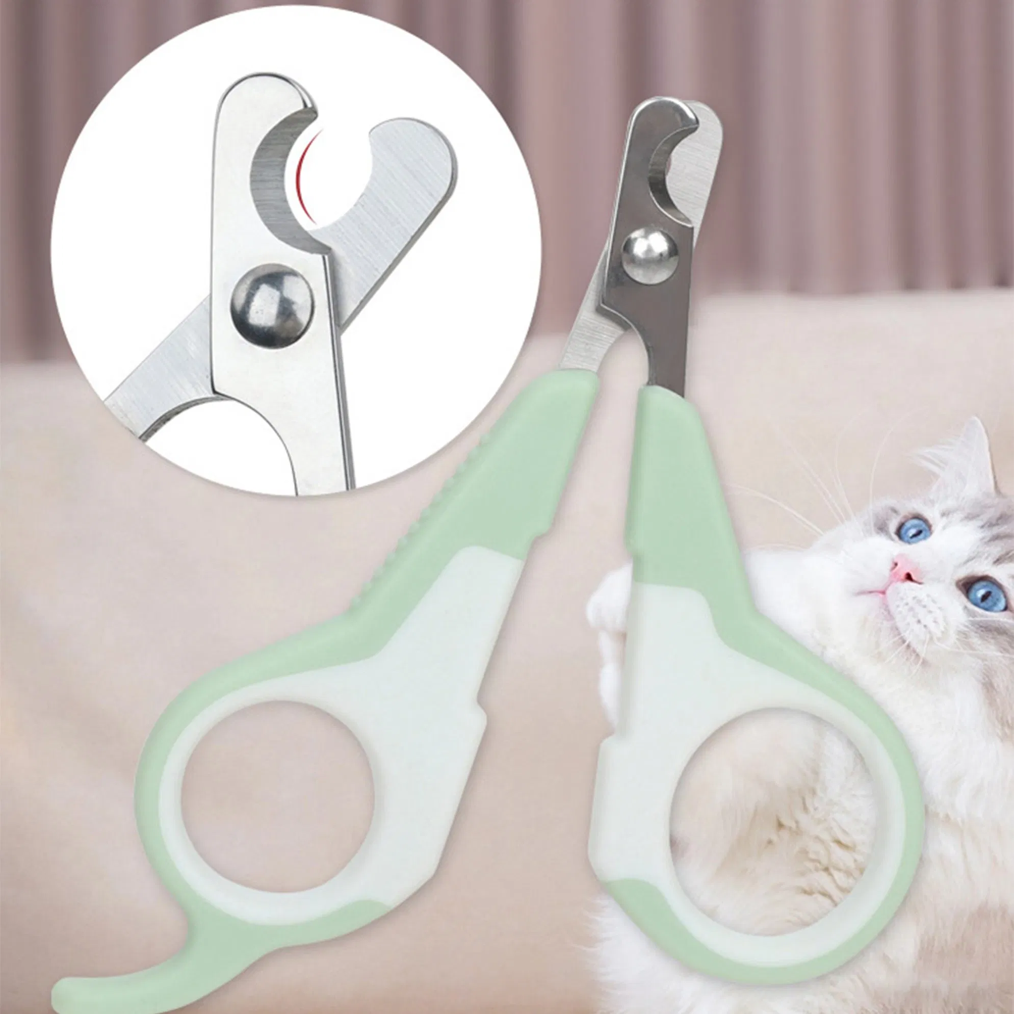 Safety Pet Nail Trimmer Kit Professional Stainless Steel Cat &amp; Dog Nail Clippers Scissors, Small Pet Claw Grooming Tool Pet Supplies