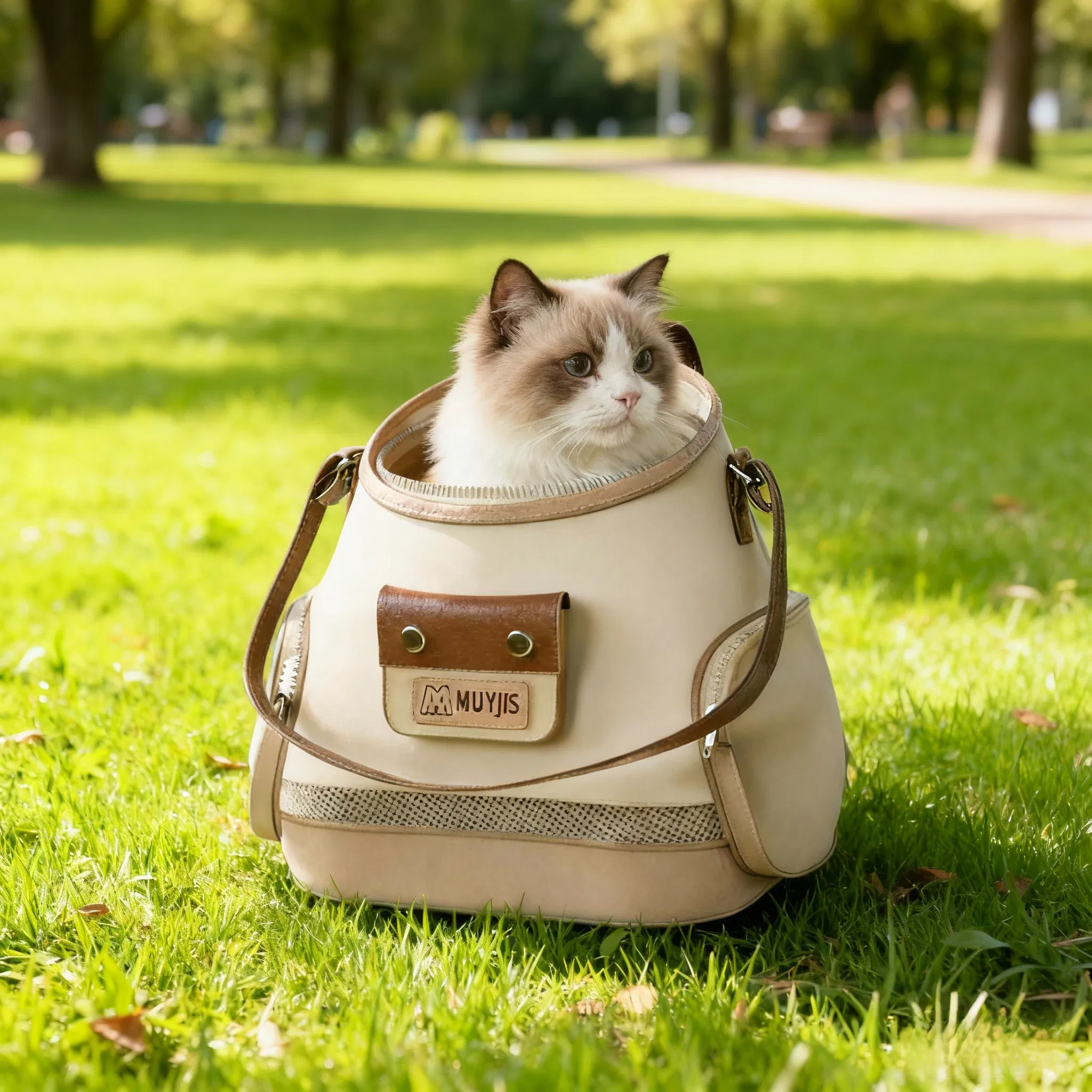 Stylish Travel-Friendly Pet Carrier for Small Dogs and Cats