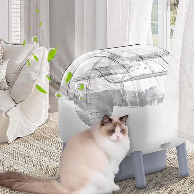 Pet Products Large Capacity Safety Upgraded Automatic Self Cleaning Cat Litter Box Odor-Control Litter Box