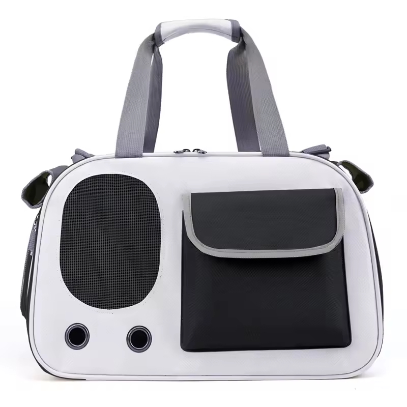 Lightweight Oxford Pet Travel Carrier with Zipper Closure Breathable Feature