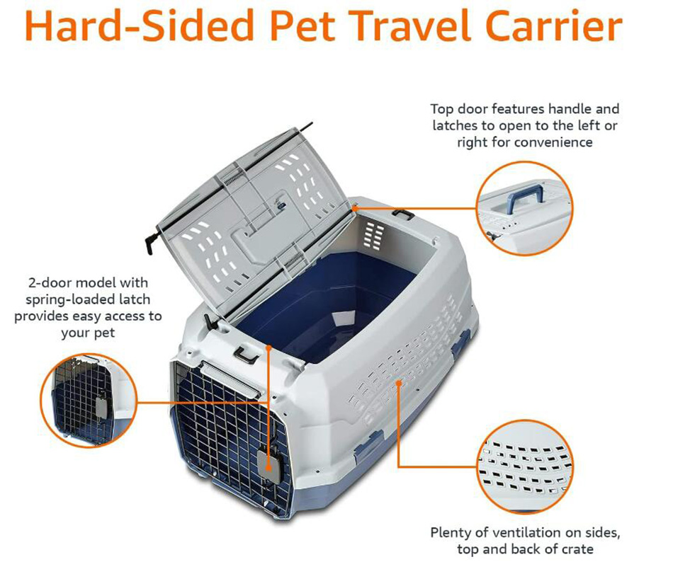 2-Door Top-Load Hard-Sided Pet Travel Carrier