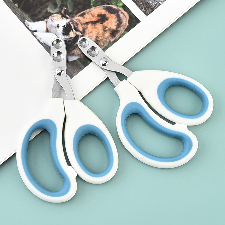 Stainless Steel Pet Nail Trimmer Scissors Professional Cat Dog Claw Clippers with Safety Guard Grooming Supplies for Home Use