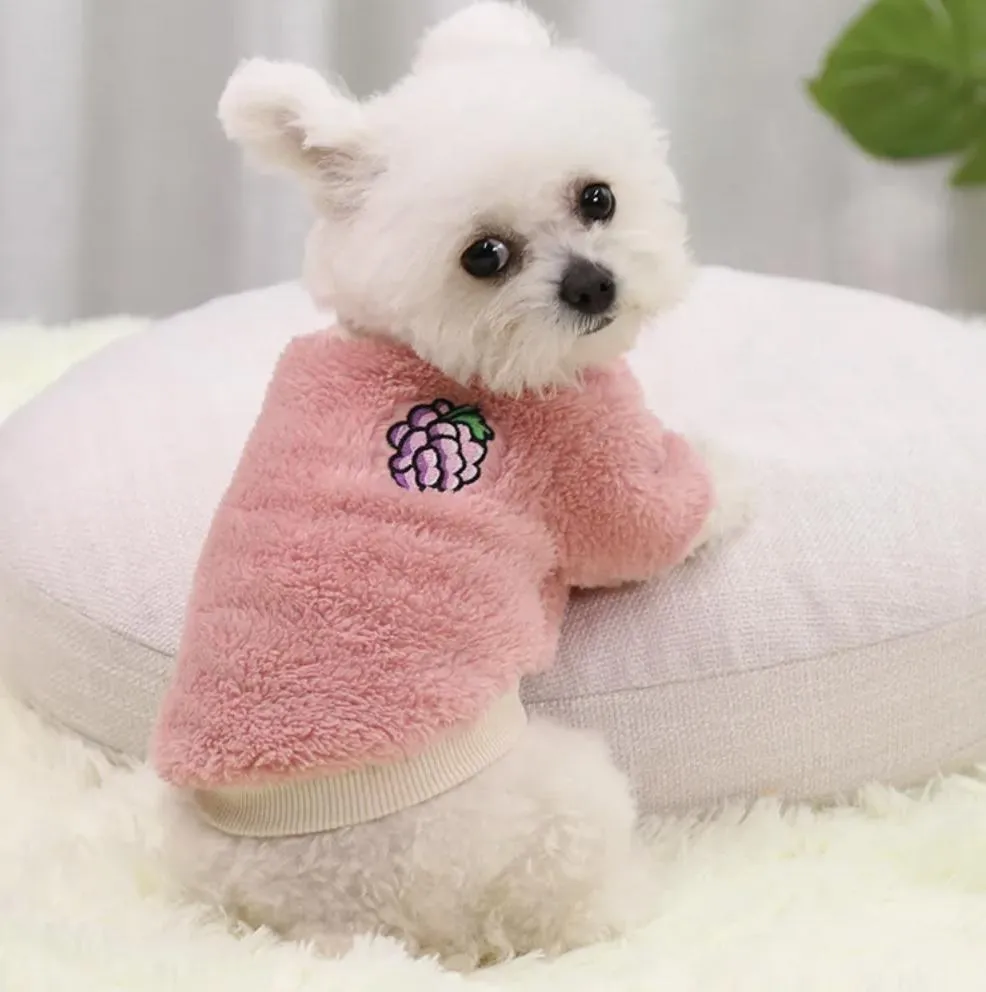 Dog Fruit Hoodies Soft Pet Apparel