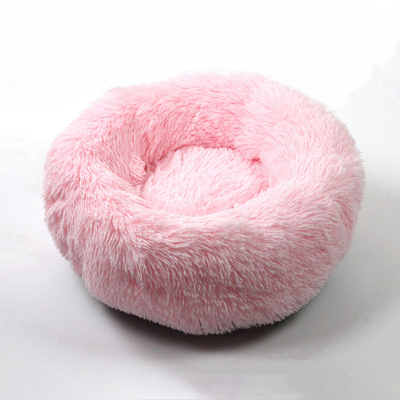 Anti Anxiety Comfy Calming Pet Bed Luxury Cozy Large Fluffy Dog Bed Washable Custom Round Wholesale Dog Bed