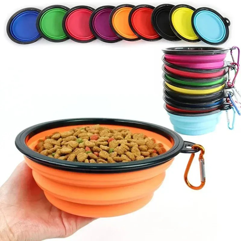 Collapsible Dog Bowls Travel Portable Pet Foldable Feeding Dish