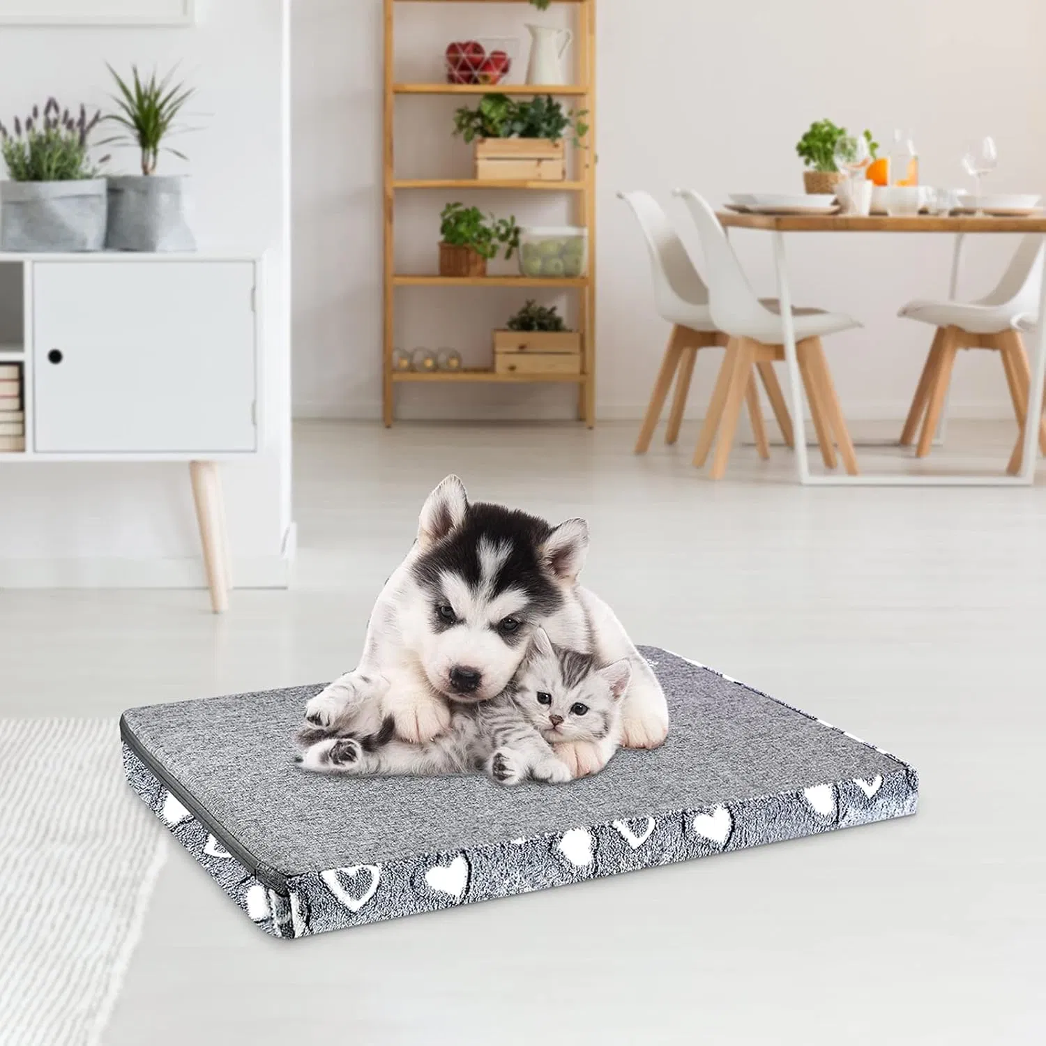 Pet Bed Mattress for Dogs with Waterproof Linings&Removable Machine Washable Cover