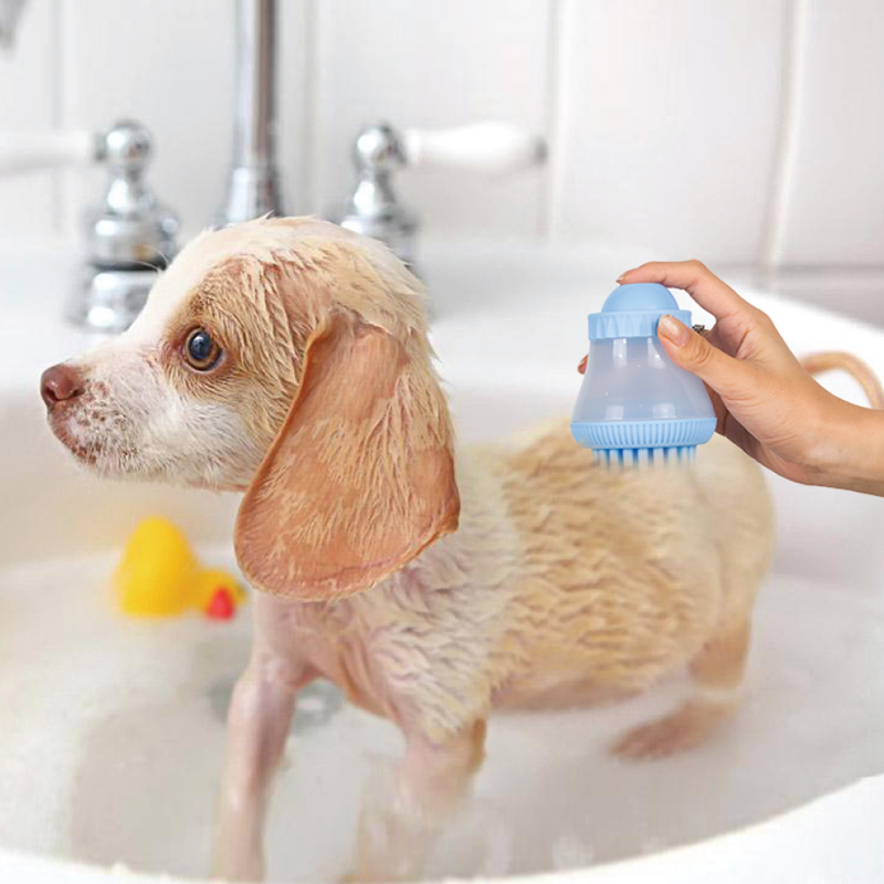 Rena Pet New Design Colorful Plastic Grooming Brush Dog Soft Silica Gel Bath Tools