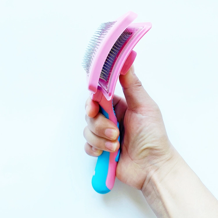 Removes Tangled Hair Dogs Grooming Tool Self Cleaning Slicker Brush Automatic Cat Remover Comb Pet Supplies