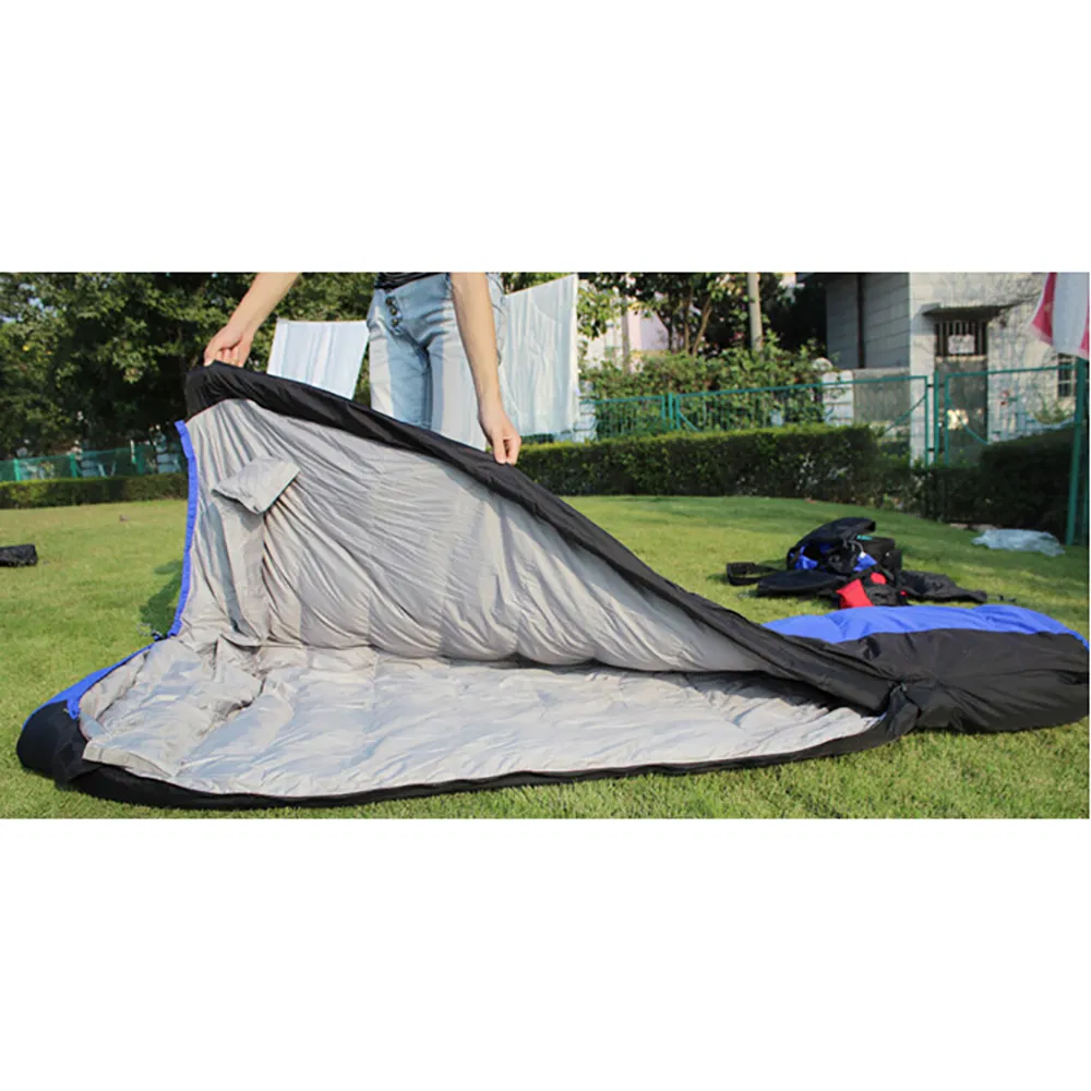 Versatile Blue and Rose Mummy Sleeping Bag for Adventures