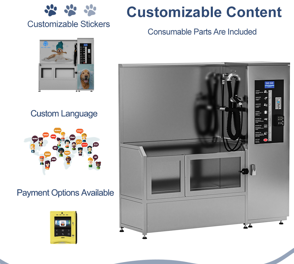 Pat Pet Outdoor Dog Wash Kiosk Coin Operated Pet Canine Cleaning Station Dog Washing Machine on Sale