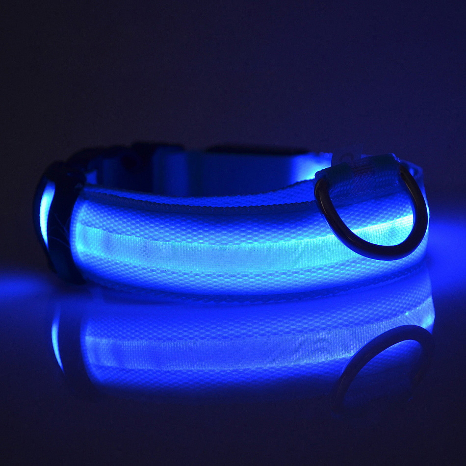 Glow in The Dark Dog Collar Rechargeable LED Light up Pet Necklace for Small Medium Large Dogs Safety Walking at Night